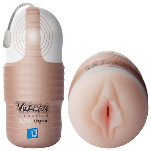 Funzone Vulcan + Vibration - Ripe Vagina - Flesh Vibrating Vagina Stroker