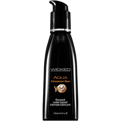 Wicked Aqua Cinnamon Bun - Cinnamon Bun Flavoured Water Based Lubricant - 120 ml (4 oz) Bottle