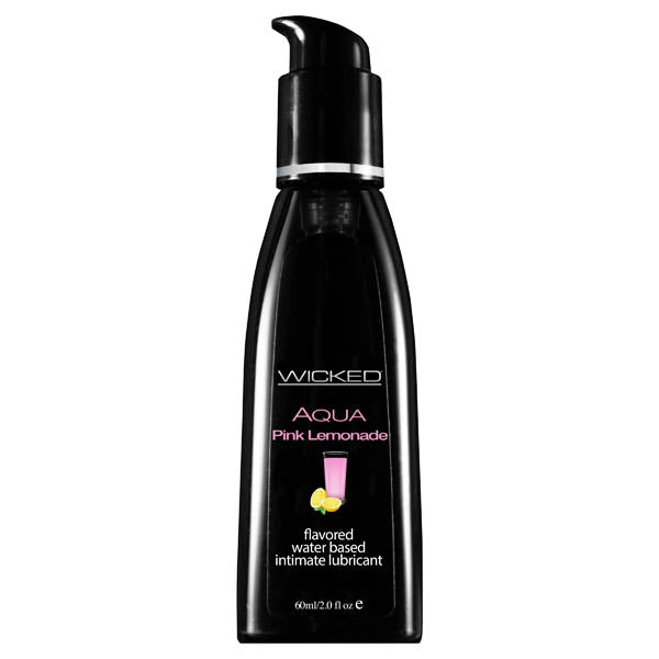 Wicked Aqua Pink Lemonade - Pink Lemonade Flavoured Water Based Lubricant - 60 ml (2 oz) Bottle