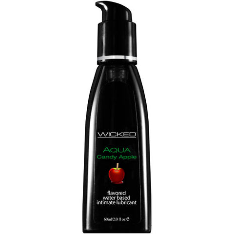 Wicked Aqua Candy Apple - Candy Apple Flavoured Water Based Lubricant - 60 ml (2 oz) Bottle