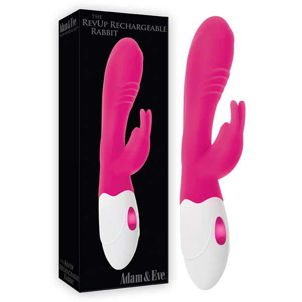 Adam & Eve The RevUp Rechargeable Rabbit - Pink 20.3 cm (8'') USB Rechargeable Rabbit Vibrator