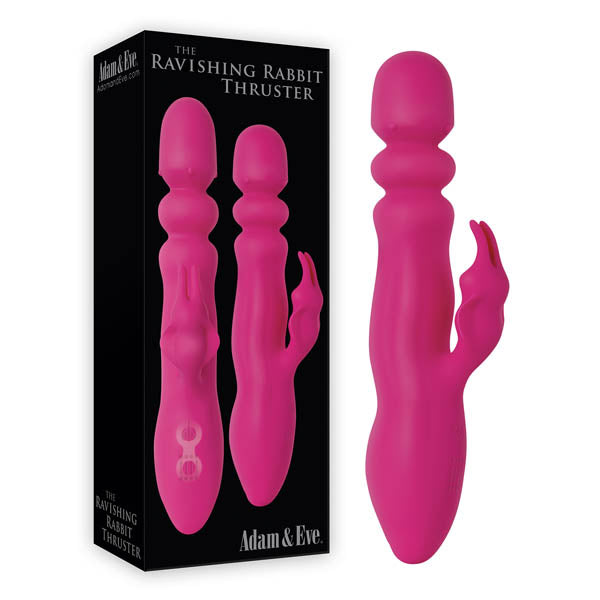 Adam & Eve The Ravishing Rabbit Thruster - Pink 21.6 cm (8.5'') USB Rechargeable Thrusting Rabbit Vibrator