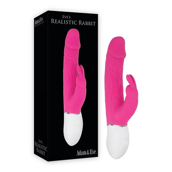 Adam & Eve Eve's Realistic Rabbit - Pink 21.6 cm USB Rechargeable Rabbit Vibrator