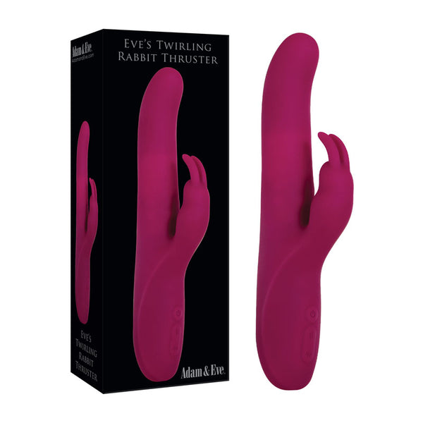 Adam & Eve Eve's Twirling Rabbit Thruster -  24.1 cm USB Rechargeable Thrusting Rabbit Vibrator