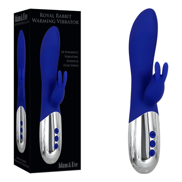 Adam & Eve Royal Rabbit Warming Vibrator -  USB Rechargeable Rabbit Vibrator