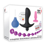 Adam & Eve Silicone Couples Backdoor Pleasure Kit - Unisex Anal Kit - 7 Piece Set