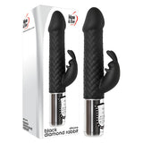 Adam & Eve Black Diamond Rabbit - Black 24 cm (9.5'') Rabbit Vibrator