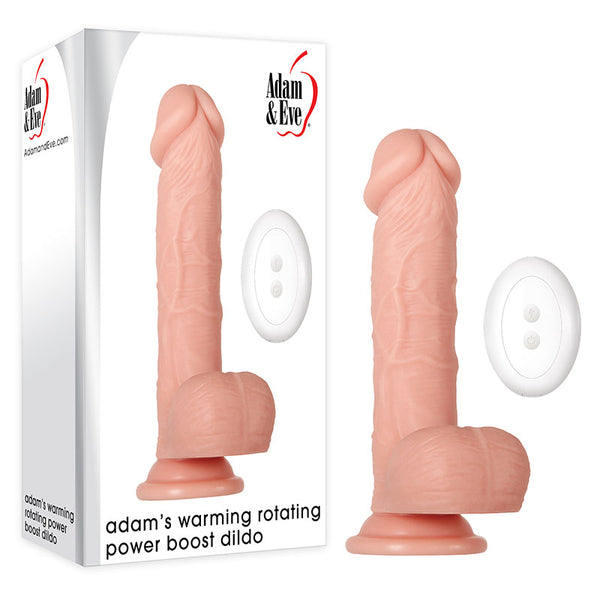 Adam & Eve Warming Rotating Power Boost Dildo -  USB Rechargeable Dong