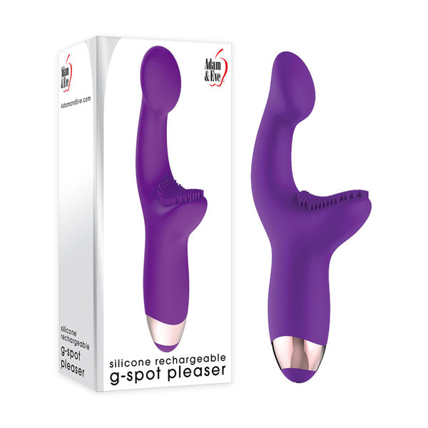 Adam & Eve Silicone Rechargeable G-Spot Pleaser -  19 cm USB Rechargeable Vibrator