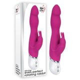 Adam & Eve Eve's Perfect Rotating Rabbit - Dark Pink 24.75 cm Rabbit Vibrator with Rotating Tip