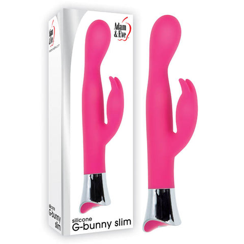 Adam & Eve G-Bunny Slim - Pink 22.2 cm (8.75'') Rabbit Vibrator