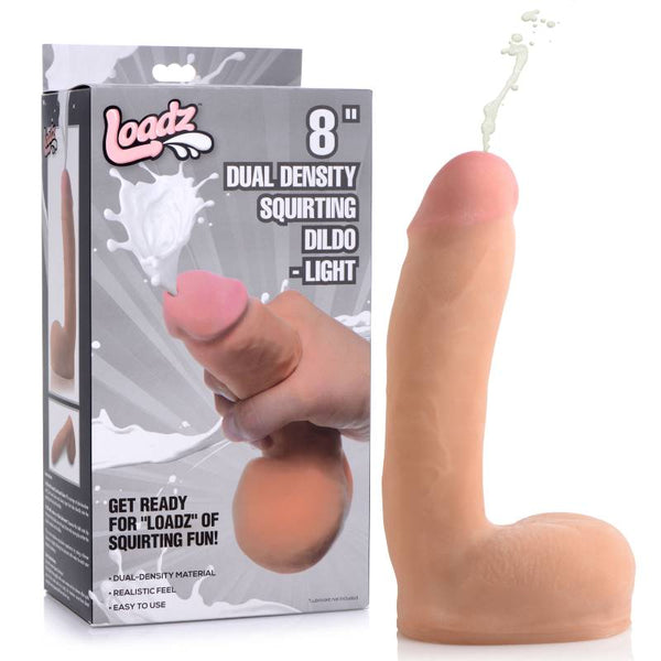 Loadz 8'' Dual Density Squirting Dildo -  20.3 cm Squirting Dong