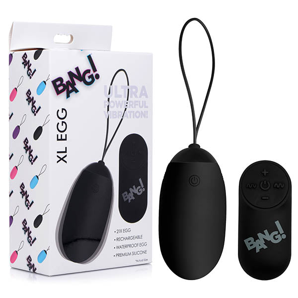 Bang! XL Silicone Vibrating Egg -  XL USB Rechargeable Egg with Wireless Remote