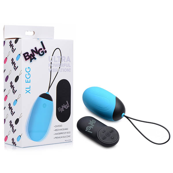 Bang! XL Silicone Vibrating Egg -  XL USB Rechargeable Egg with Wireless Remote