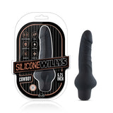 Silicone Willys Cowboy - Black 15.9 cm (6.25'') Vibrating Dong