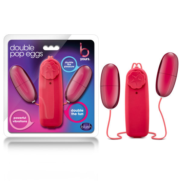 B Yours Double Pop Eggs - Cerise  Dual Vibrating Eggs