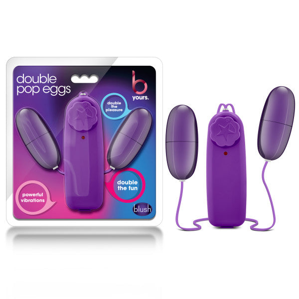 B Yours Double Pop Eggs - Plum  Dual Vibrating Eggs