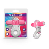 Play With Me Delight Vibrating C-Ring - Clear/ Vibrating Cock Ring