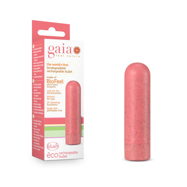 Gaia Eco Rechargeable Bullet - Coral  USB Rechargeable Bullet