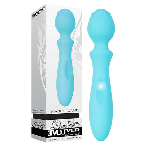 Pocket Wand - Sky Blue 17.1 cm (6.75'') USB Rechargeable Massage Wand