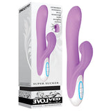 Super Sucker -  22.9 cm (9'') USB Rechargeable Rabbit Vibrator with Sucking Clit Stim