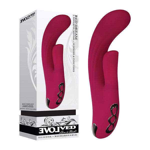 Evolved  Dream - Burgundy  21 cm USB Rechargeable Rabbit Vibrator