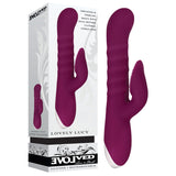 Evolved LOVELY LUCY - Burgundy  24 cm USB Rechargeable Rabbit Vibrator