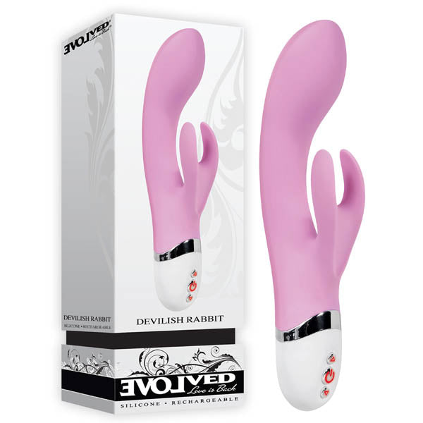 Devilish Rabbit - Pink 22.3 cm (4.3'') USB Rechargeable Rabbit Vibrator