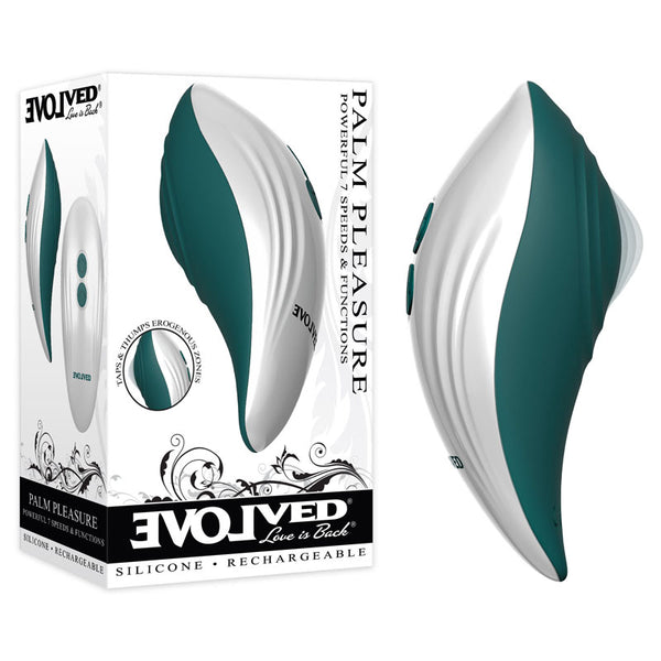 Evolved Palm Pleasure - /White USB Rechargeable Stimulator