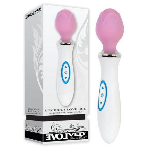 Luminous Love Bud - Pink/White 21.3 cm (8.4'') USB Rechargeable Massage Wand