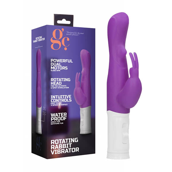 GC. Rotating Rabbit Vibrator - Purple 22.2 cm Rabbit Vibrator