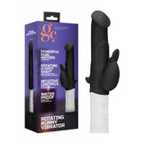 GC. Rotating Bunny Vibrator - Black 22.5 cm Rabbit Vibrator