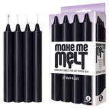 Make Me Melt Drip Candles - Jet  Drip Candles - 4 Pack