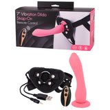 7'' Vibration Dildo Strap-On -  17.8 cm USB Rechargeable Vibrating Strap-On