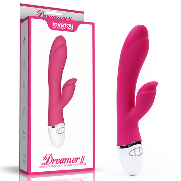 Lovetoy Dreamer II - Rose Red 20.5 cm USB Rechargeable Rabbit Vibrator