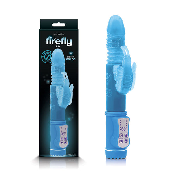 Firefly - Lola - Glow In Dark  23.9 cm Thrusting Rabbit Vibrator