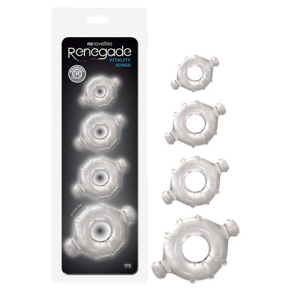 Renegade Vitality Rings -  Cock Rings - Set of 4 Sizes