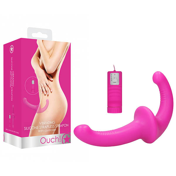 OUCH! Vibrating Silicone Strapless Strap-On -