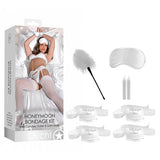 Ouch! Honeymoon Bondage Kit - White - 8 Piece Set