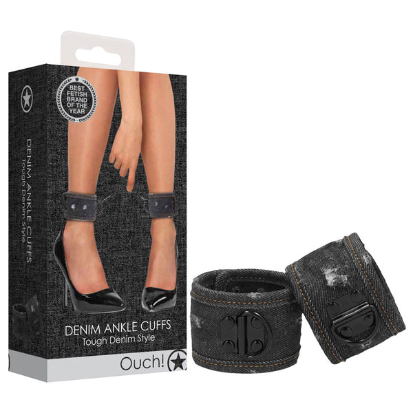 Ouch! Denim Ankle Cuffs -  Denim Restraints