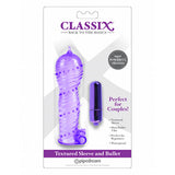 Classix Textured Sleeve & Bullet - Purple Bullet with Penis Sleeve