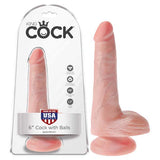 King Cock 6'' Cock with Balls - Flesh 15.2 cm Dong