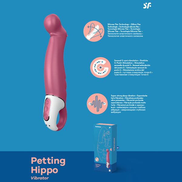 Satisfyer Vibes - Petting Hippo -  Pink USB Rechargeable Vibrator