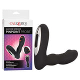 Silicone Wireless Pinpoint Probe - Black 10.25 cm USB Rechargeable Anal Probe with Flicker Tip