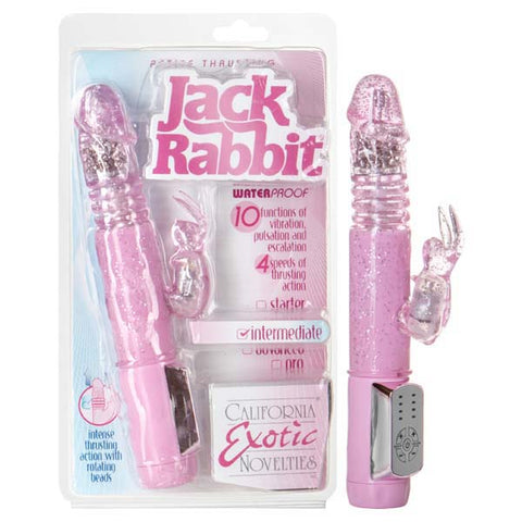 Petite Thrusting Jack Rabbit - Pink 12.7 cm (5'') Thrusting Rabbit Vibrator