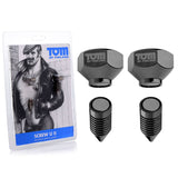 Tom Of Finland Screw U II - Metal Magnetic Nipple Clamps - Set of 2