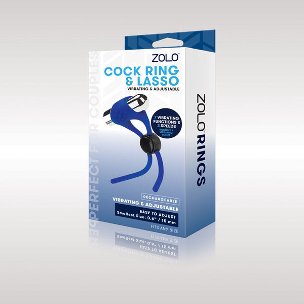 Zolo Rechargeable Cock Ring & Lasso -  USB Rechargeable Adjustable Cock Ring